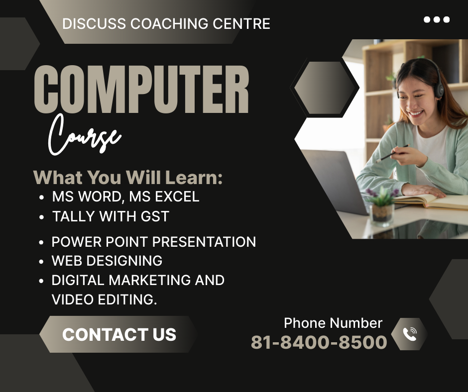 Best computer Institute In Gurgaon | 8184008500 |Discuss Coaching